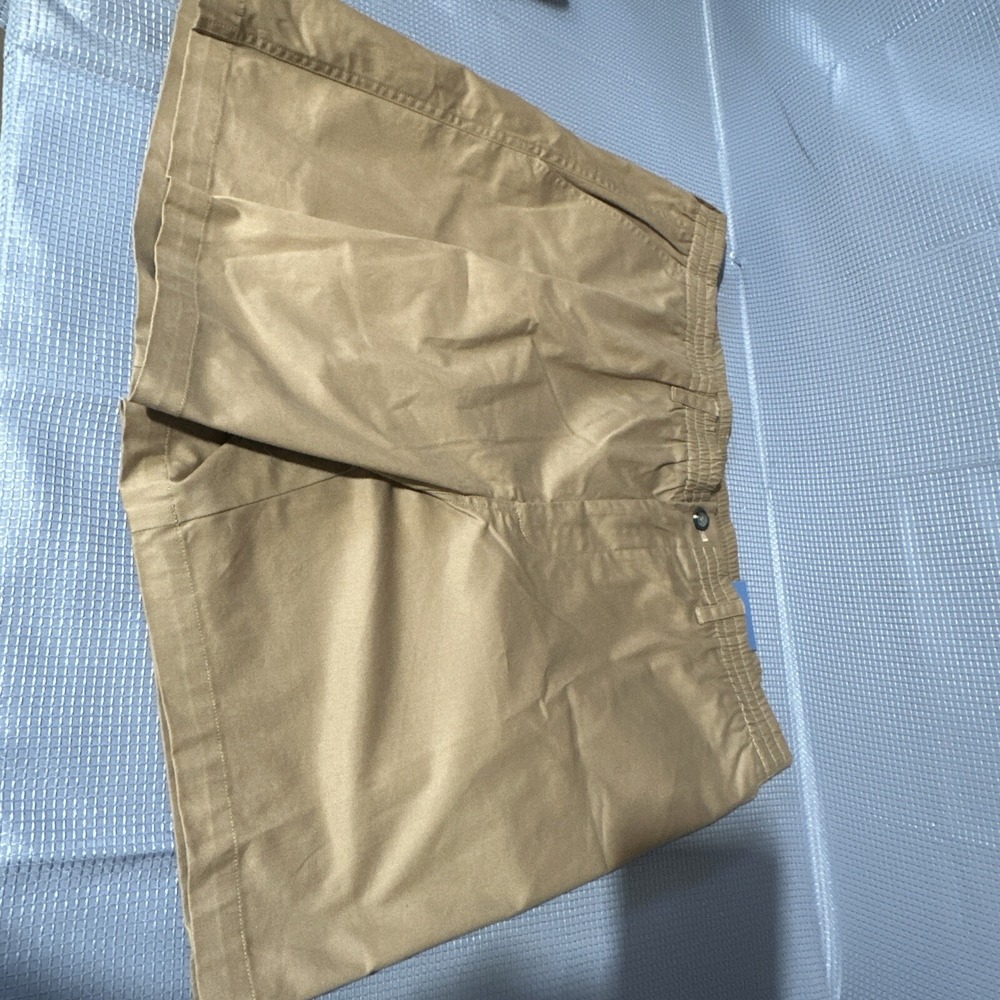 Tackle & Tides Shorts Mens Khaki Stretch Waist Casual Brown XL NWT $26